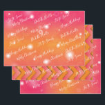Christmas Pink and Orange Pattern Wrapping Paper<br><div class="desc">Non-traditional Christmas Wrapping Paper Designs. Can be used for Christmas and the Holiday Season for lovers of all things pink!</div>