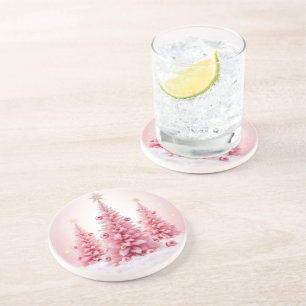 Christmas Pink Coasters