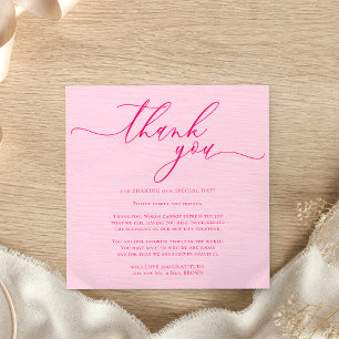 Christmas Pink Essential Custom Photo Thank You Enclosure Card
