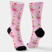 Christmas Pink Flamingo Pattern