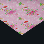 Christmas Pink Flamingo Pattern Tissue Paper<br><div class="desc">Pink Christmas flamingos wearing string lights and a Santa hat on a pink background with snowflakes and festively decorated palm trees. Shown here on decorative tissue paper. You can easily resize the pattern to your preference and select your favorite background color. Use it to stuff in gift bags, crafting, and...</div>