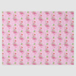 Christmas Pink Flamingo Pattern Tissue Paper<br><div class="desc">Pink Christmas flamingos wearing string lights and a Santa hat on a pink background with snowflakes and festively decorated palm trees. Shown here on decorative tissue paper. You can easily resize the pattern to your preference and select your favorite background color. Use it to stuff in gift bags, crafting, and...</div>