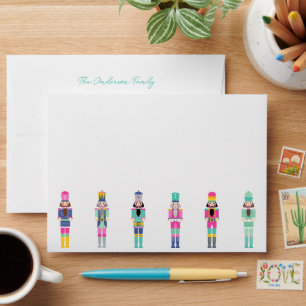Christmas pink nutcrackers envelope