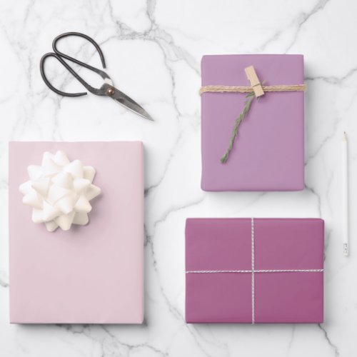Christmas Pink Purple  Wrapping Paper Sheets