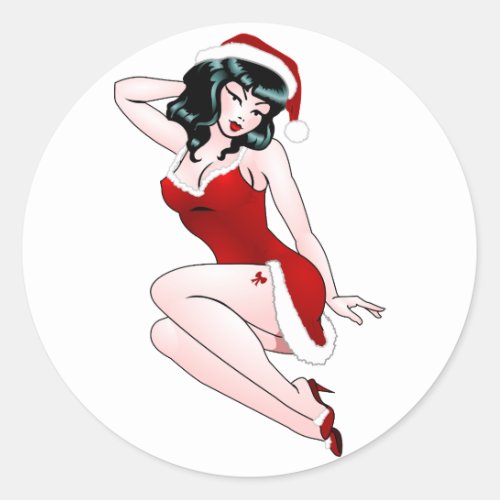 Christmas Pinup Stickers Custom Pinup Girl Sticker