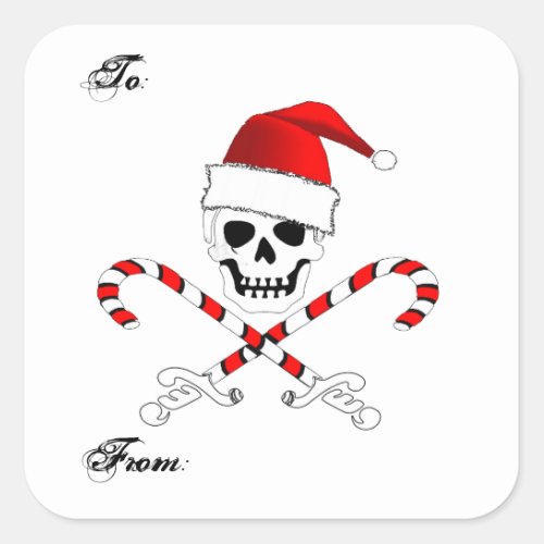 Christmas Pirate Gift Sticker