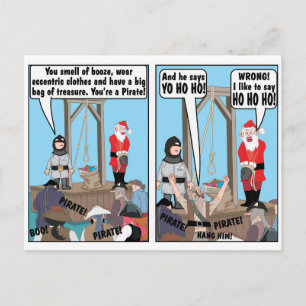 CHRISTMAS PIRATE JOKE POSTCARD
