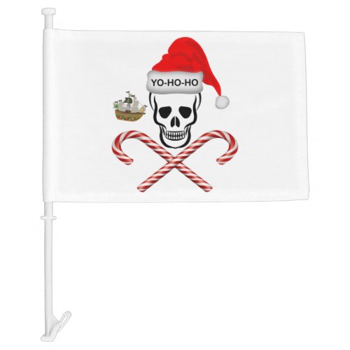 Christmas Pirate skull Car Flag