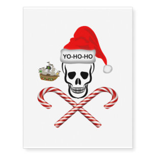 Christmas, Pirate Skull Temporary Tattoos
