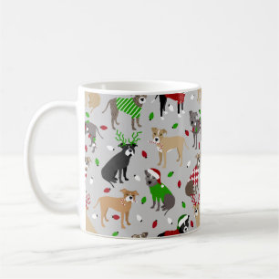 Christmas Pitbull Dogs Coffee Mug