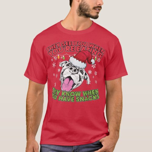 Christmas Pitbull Lover Gifts  Pitbull Christmas s T_Shirt