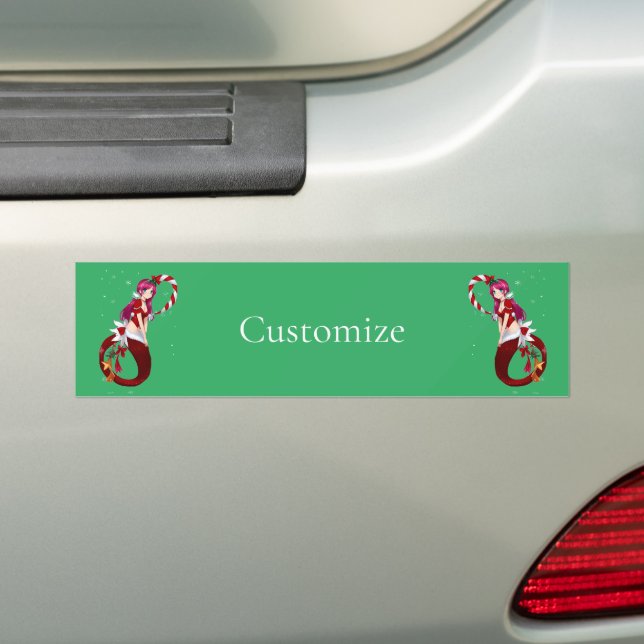 Christmas Pixie Mermaid Thunder_Cove Bumper Sticker (On Car)