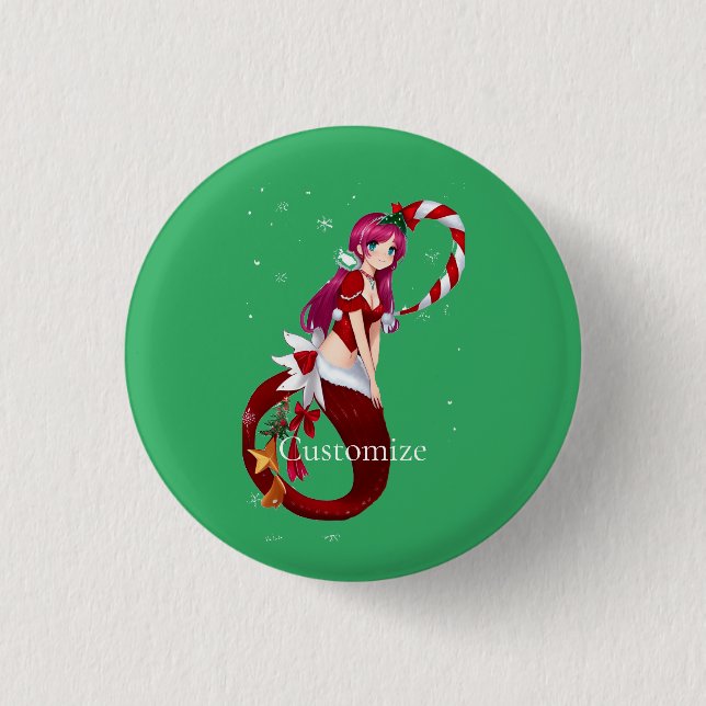 Christmas Pixie Mermaid Thunder_Cove Button (Front)