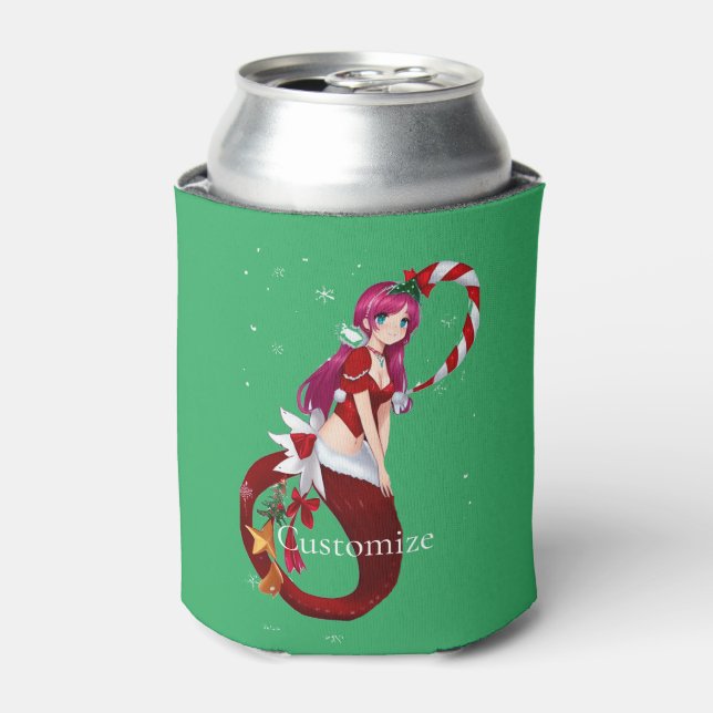 Christmas Pixie Mermaid Thunder_Cove Can Cooler (Can Front)