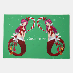 Christmas Pixie Mermaid Thunder_Cove Doormat