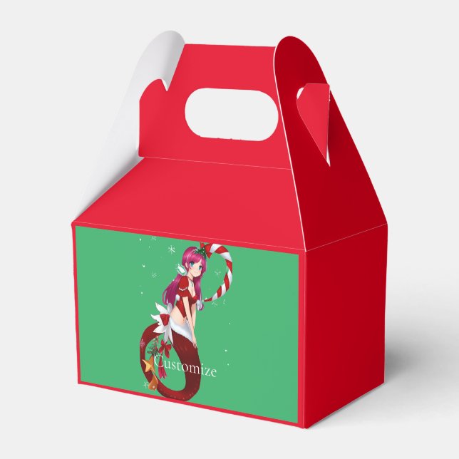 Christmas Pixie Mermaid Thunder_Cove Favor Boxes (Front Side)