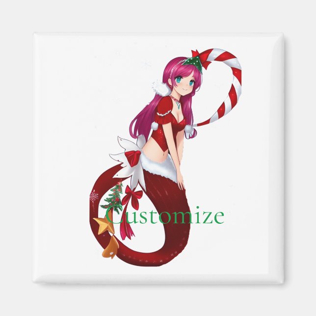 Christmas Pixie Mermaid Thunder_Cove Magnet (Front)