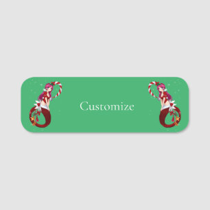 Christmas Pixie Mermaid Thunder_Cove Name Tag
