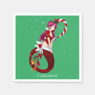 Christmas Pixie Mermaid Thunder_Cove Napkins