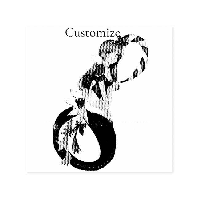 Christmas Pixie Mermaid Thunder_Cove  Self-inking Stamp (Design)