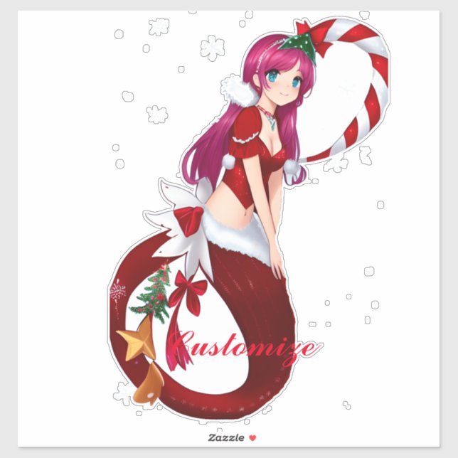 Christmas Pixie Mermaid Thunder_Cove  Sticker (Sheet)