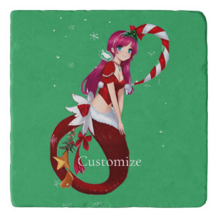 Christmas Pixie Mermaid Thunder_Cove Trivet