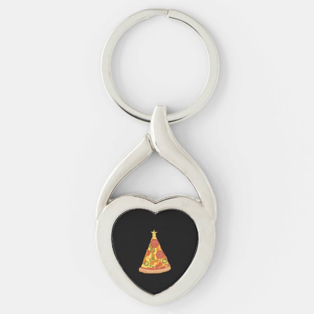 Christmas Pizza Keychain (Front)