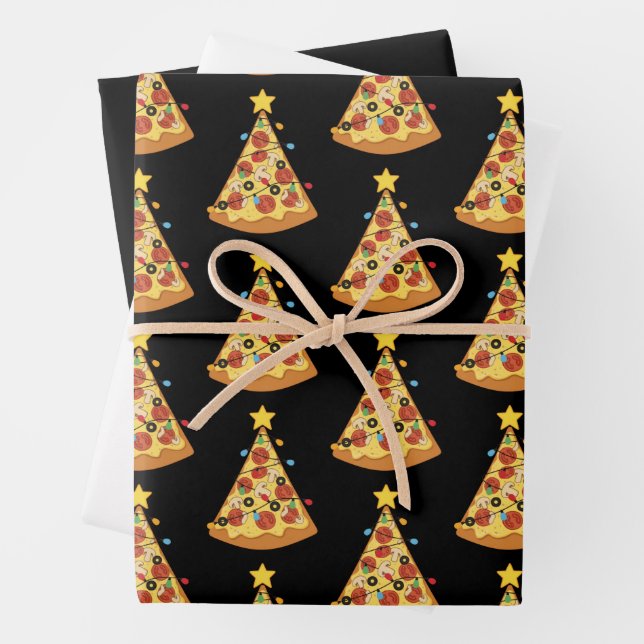 Christmas Pizza Lover Holiday Dinner Xmas Night  Wrapping Paper Sheets (In situ)