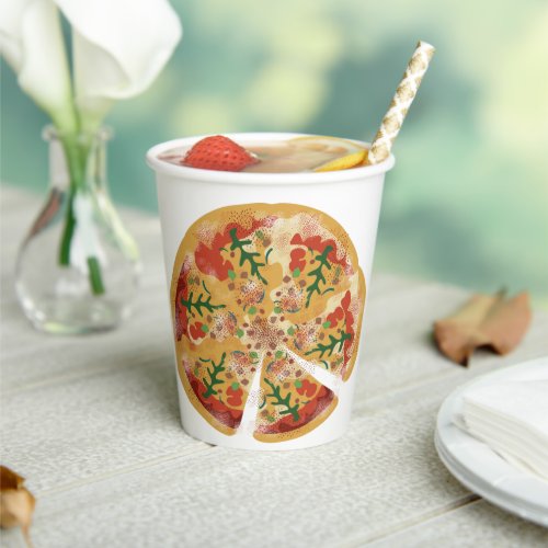 Christmas Pizza Paper Cup