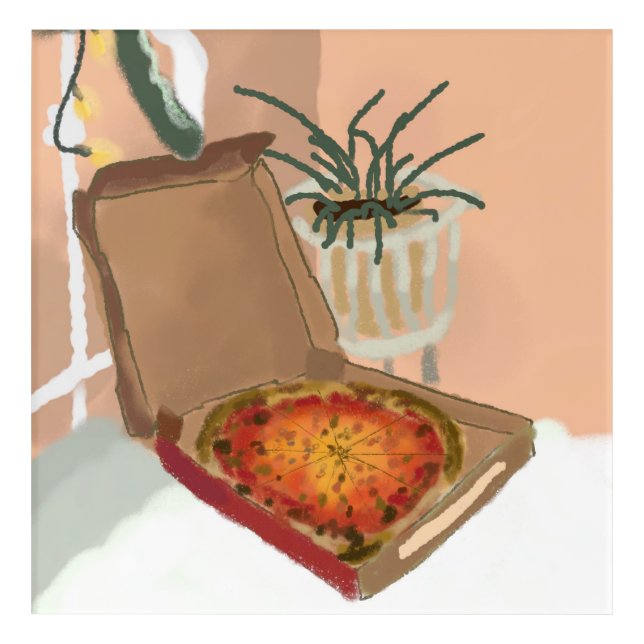 Christmas Pizza Wood Art (Front)