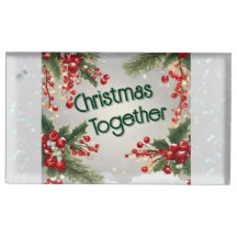 Christmas Place Card Holder - personalize