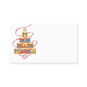 Christmas Place Cards Tree of Drums Christmas Place Cards Tree of Drums