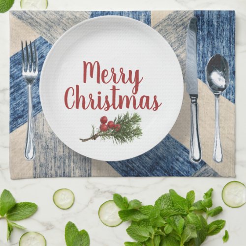 Christmas Place Setting Kitchen Towel
