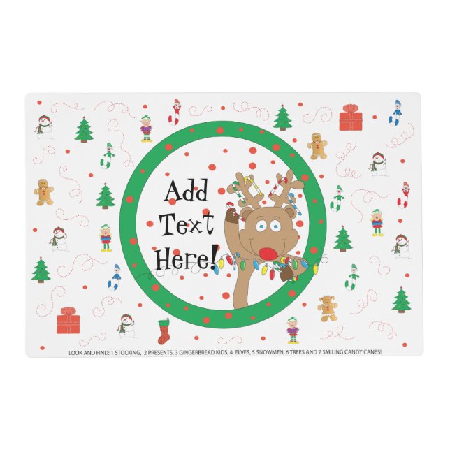 Christmas Placemat Laminated 2-Sides Personalize (Front)
