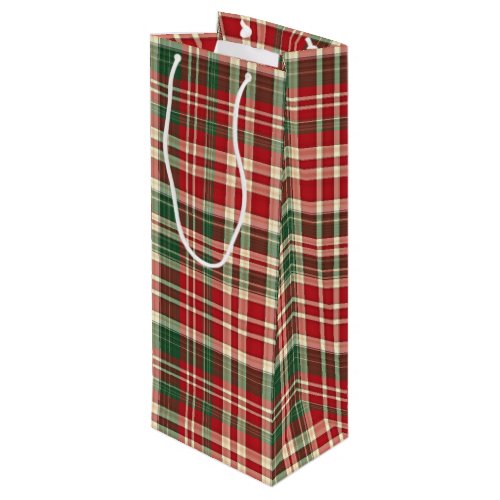 Christmas Plaid 01_WINE GIFT BAG