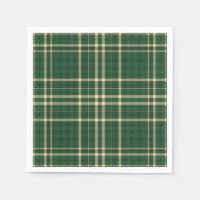 Christmas Plaid 04-PAPER PARTY NAPKINS (Front)
