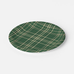 Christmas Plaid 04-PAPER PLATES