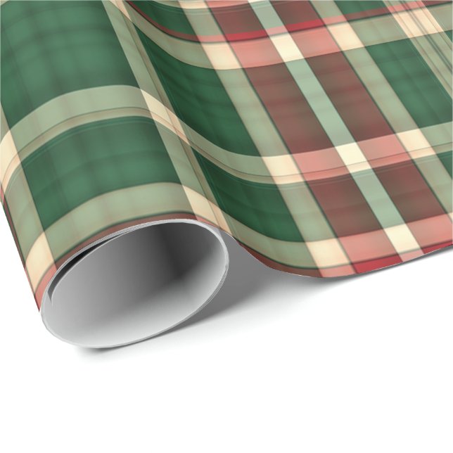 Christmas Plaid 08-GIFT WRAPPING PAPER (Roll Corner)