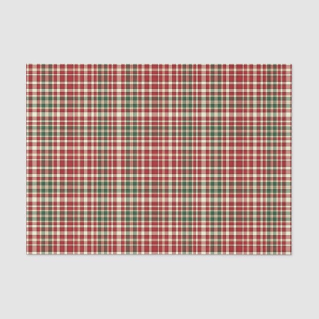 Christmas Plaid 11-TISSUE WRAPPING PAPER (Front)