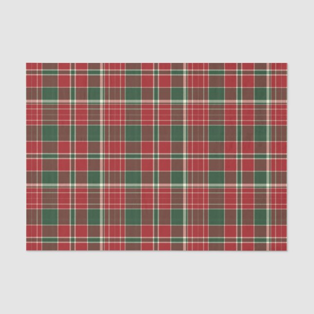 Christmas Plaid 12-TISSUE WRAPPING PAPER (Front)