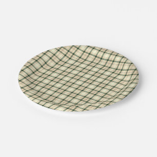 Christmas Plaid 16-PAPER PLATES