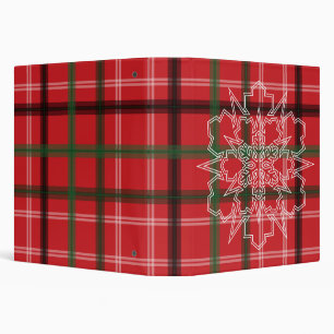 Christmas plaid 3 ring binder