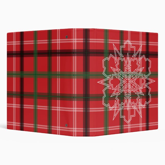 Christmas plaid 3 ring binder (Background)