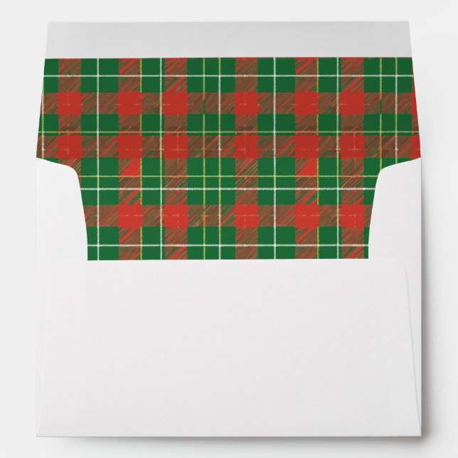 Christmas Plaid 4 Envelope (Back (Bottom))