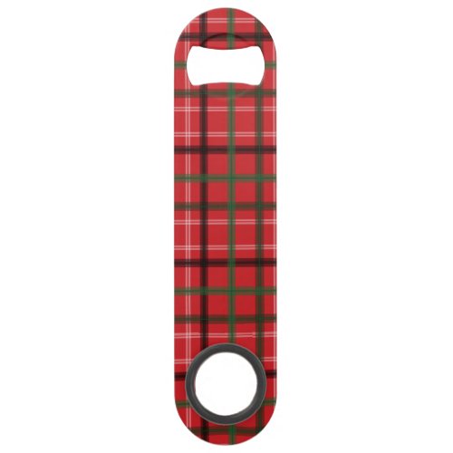 Christmas plaid bar key