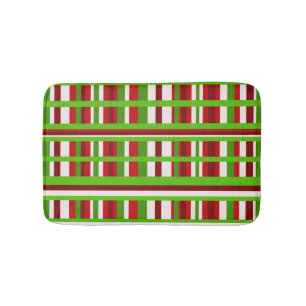 Christmas Plaid Bathroom Mat