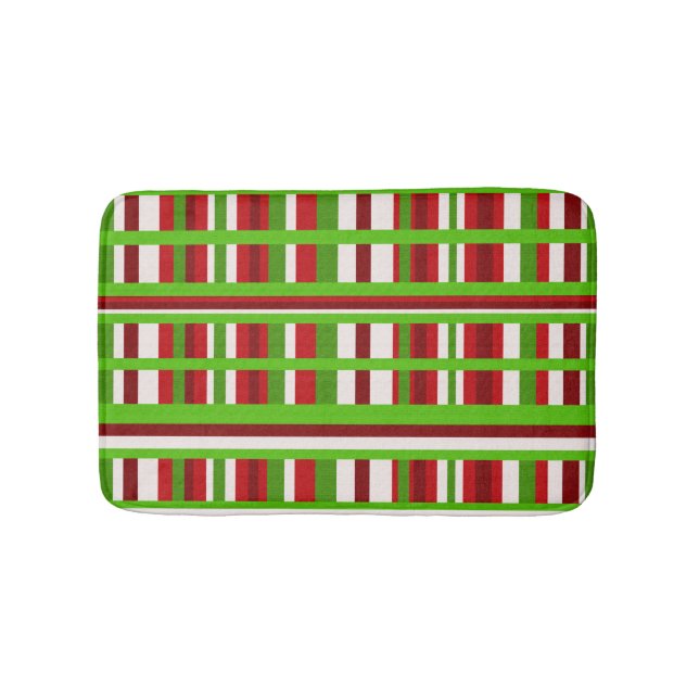 Christmas Plaid Bathroom Mat (Front)