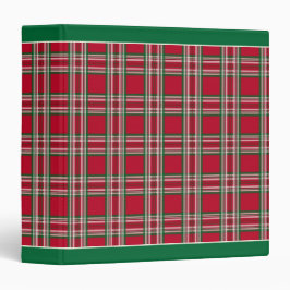 Christmas Plaid Binder