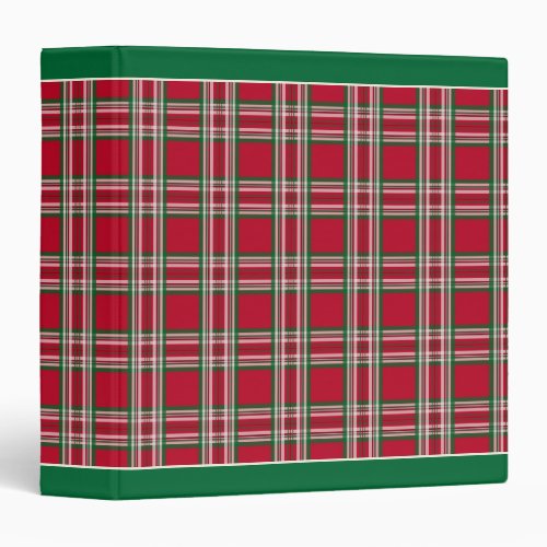 Christmas Plaid Binder