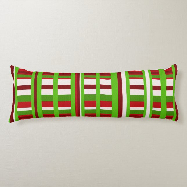 Christmas Plaid Body Pillow (Front)